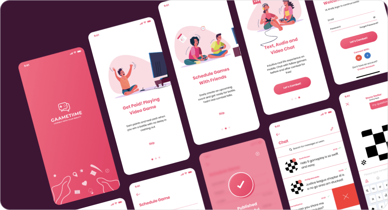 Gametime Free Figma Gaming App